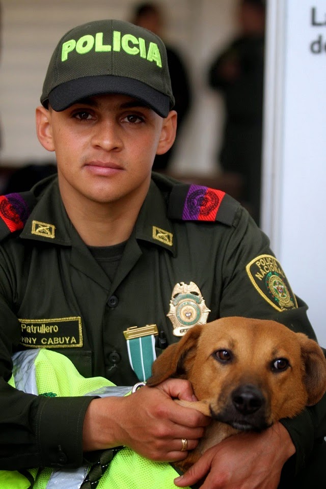 La polizia salva un cane a Bogotà