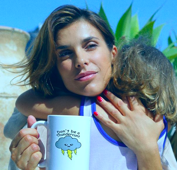 Foto di Elisabetta Canalis con Skyler