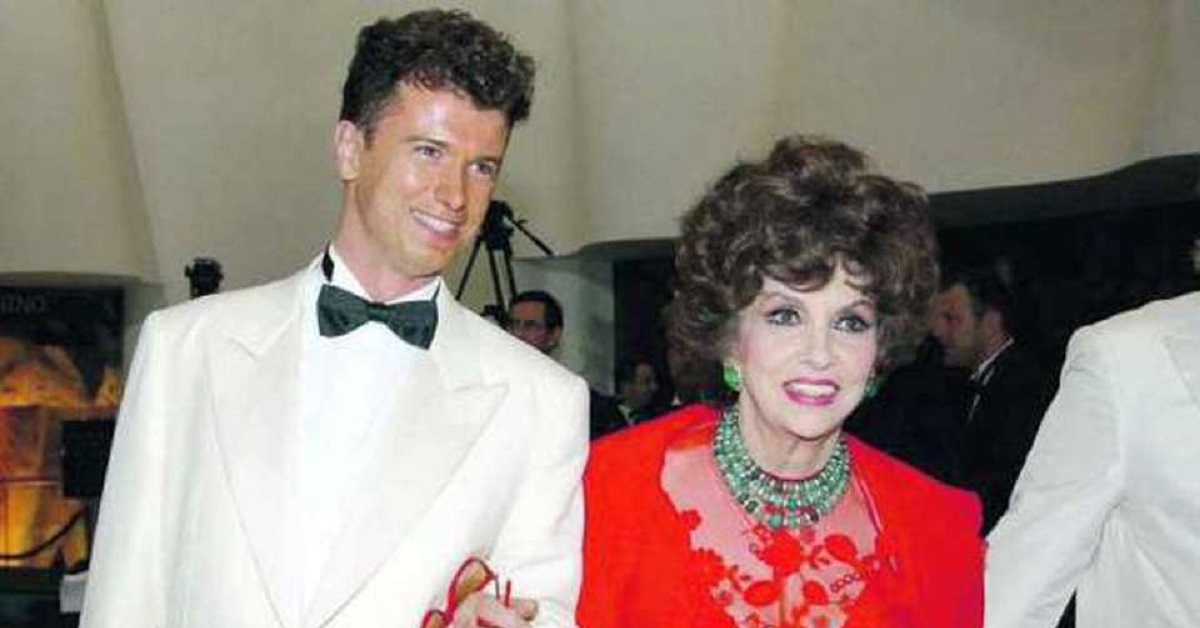 Gina Lollobrigida e il figlio