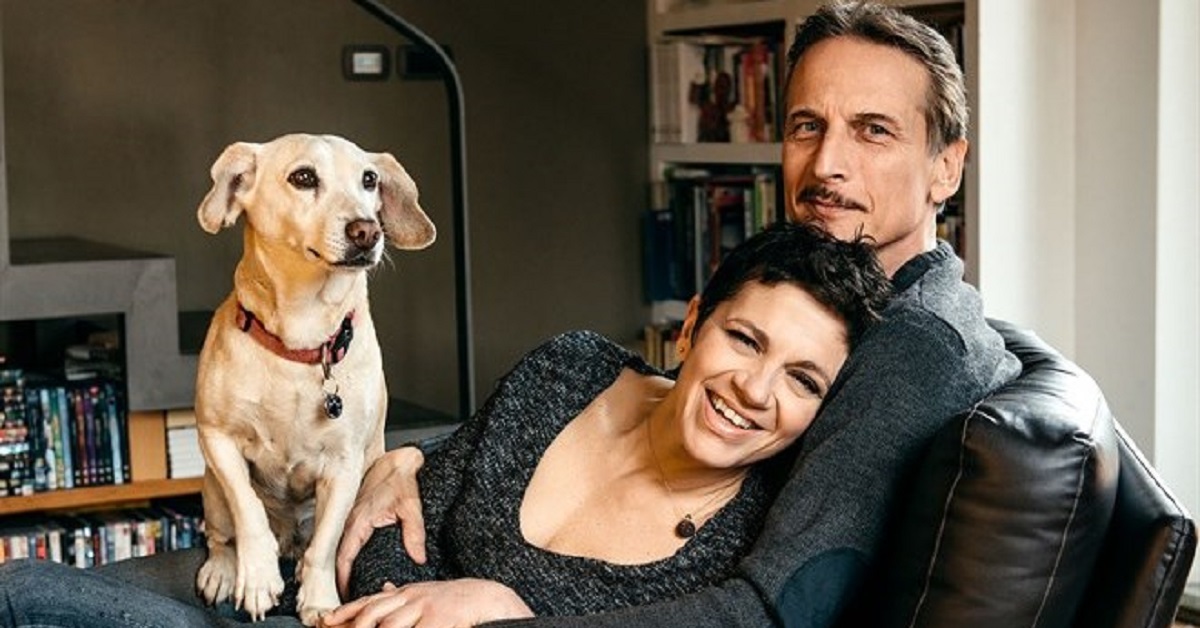 Cesare Bocci, la moglie e il cane