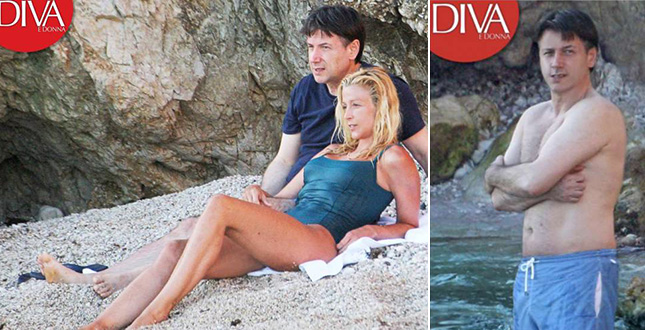 Il premier e Olivia Paladino al mare