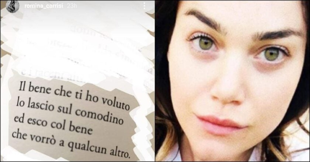 Romina Carrisi soffre? Un messaggio allerta i fan