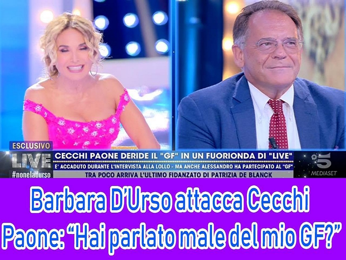 Barbara D'Urso contro Cecchi Paone