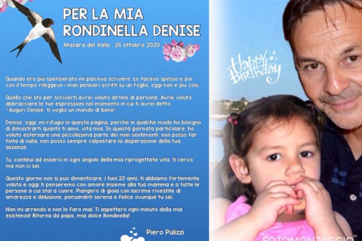 La lettera di auguri del papà di Denise Pipitone