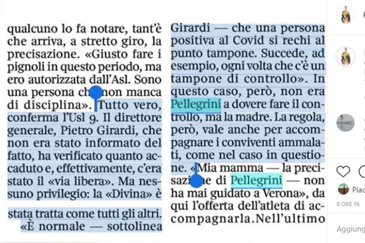 La polemica su Federica Pellegrini