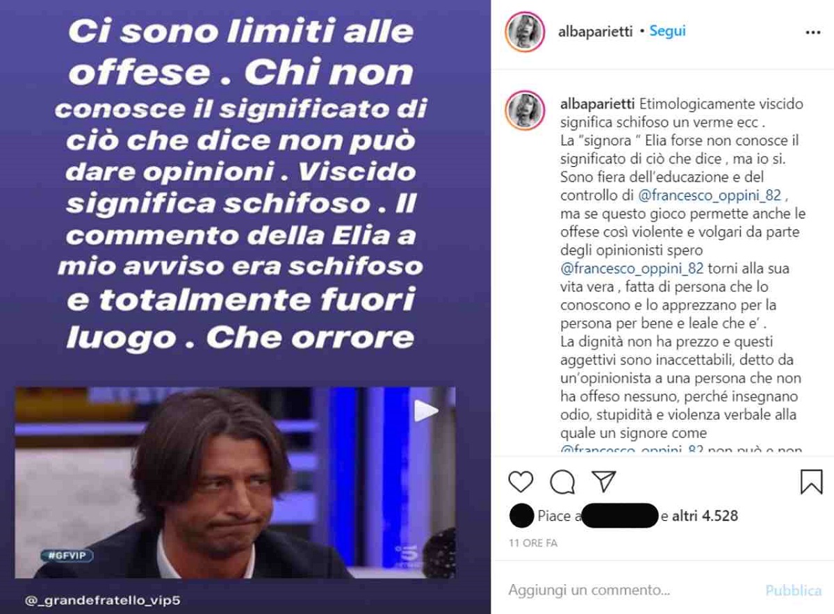 GF Vip Antonella Elia contro Alba Parietti