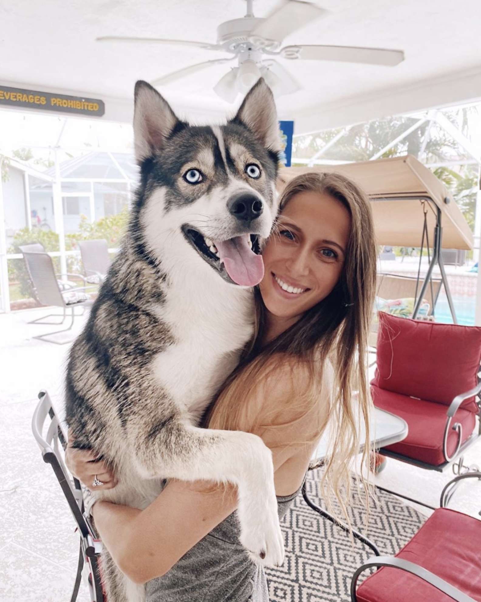 Emma Klapper e l'husky Blue