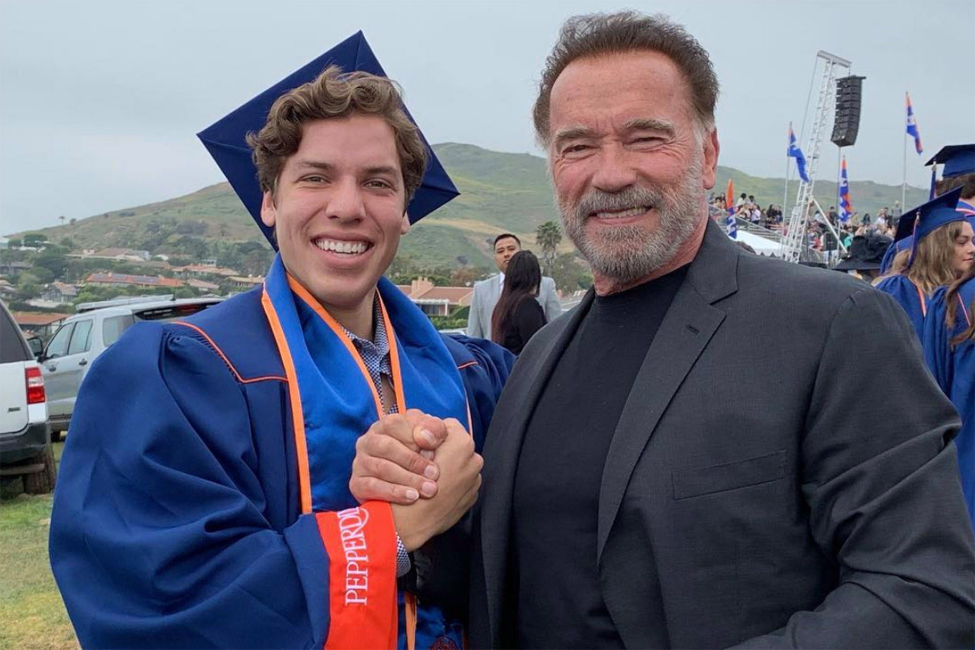 Arnold Schwarzenegger e il figlio