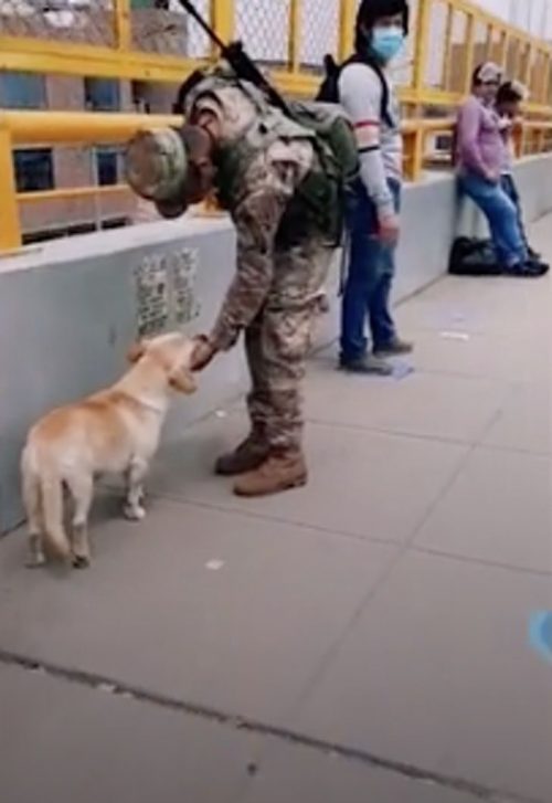 Militari durante il turno di guardia