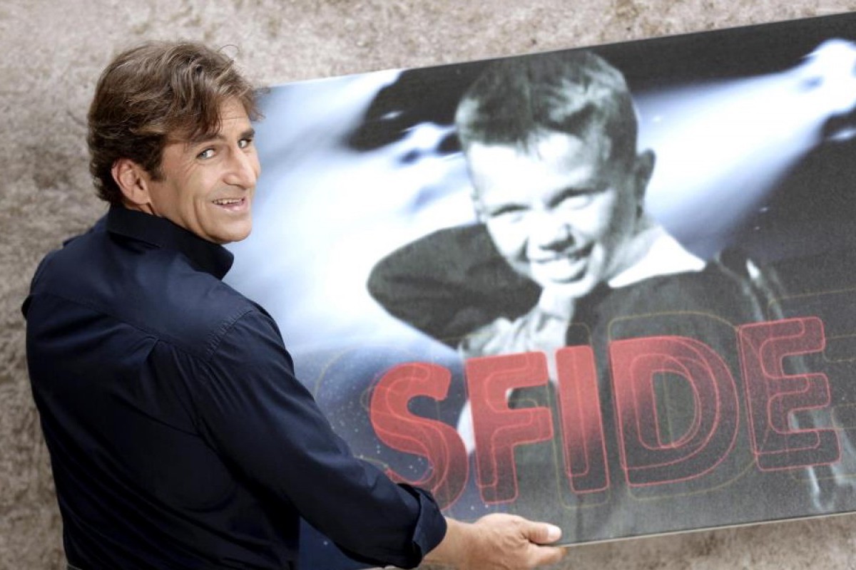 Alex Zanardi alla presentazione di Sfide