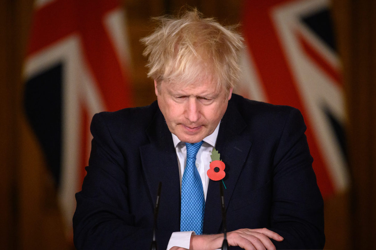 Boris Johnson tiene un discorso