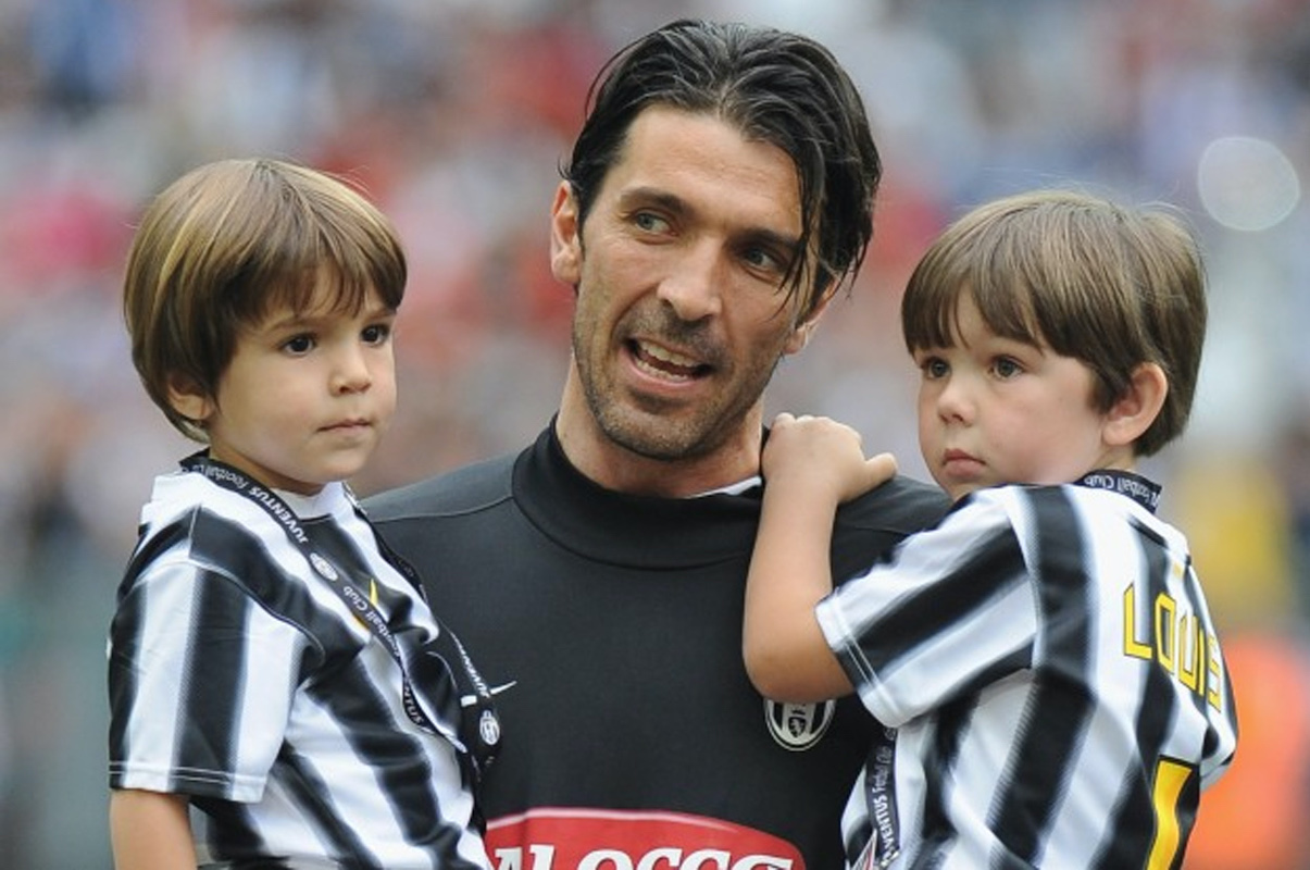 Gigi Buffon con i figli