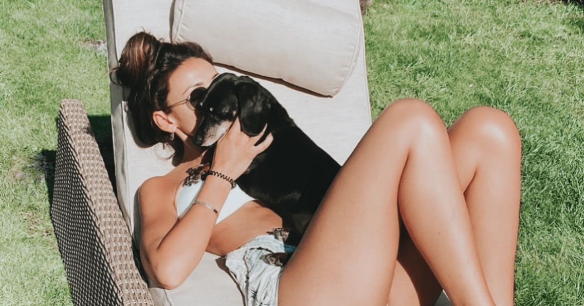 Michelle Keegan avvertimento cani 