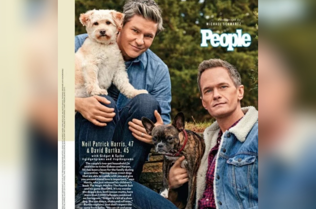 Neil Patrick Harris e suo marito finiscono sulla rivista People  grazie ai loro cani