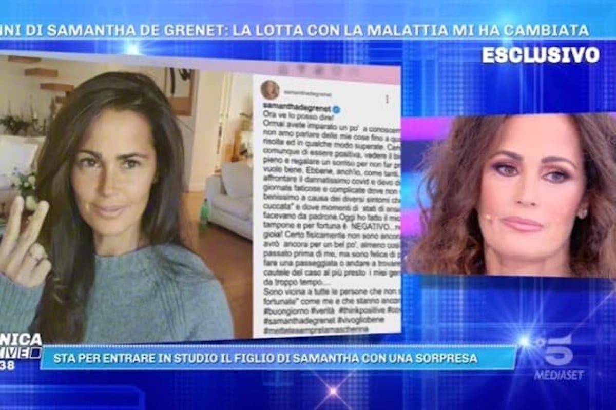 Domenica Live: Samantha De Grenet ricorda la battaglia contro il cancro