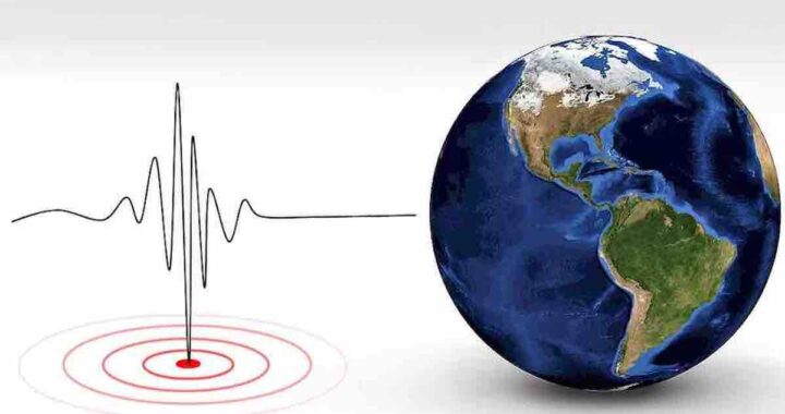 Simbolo terremoto e il mondo