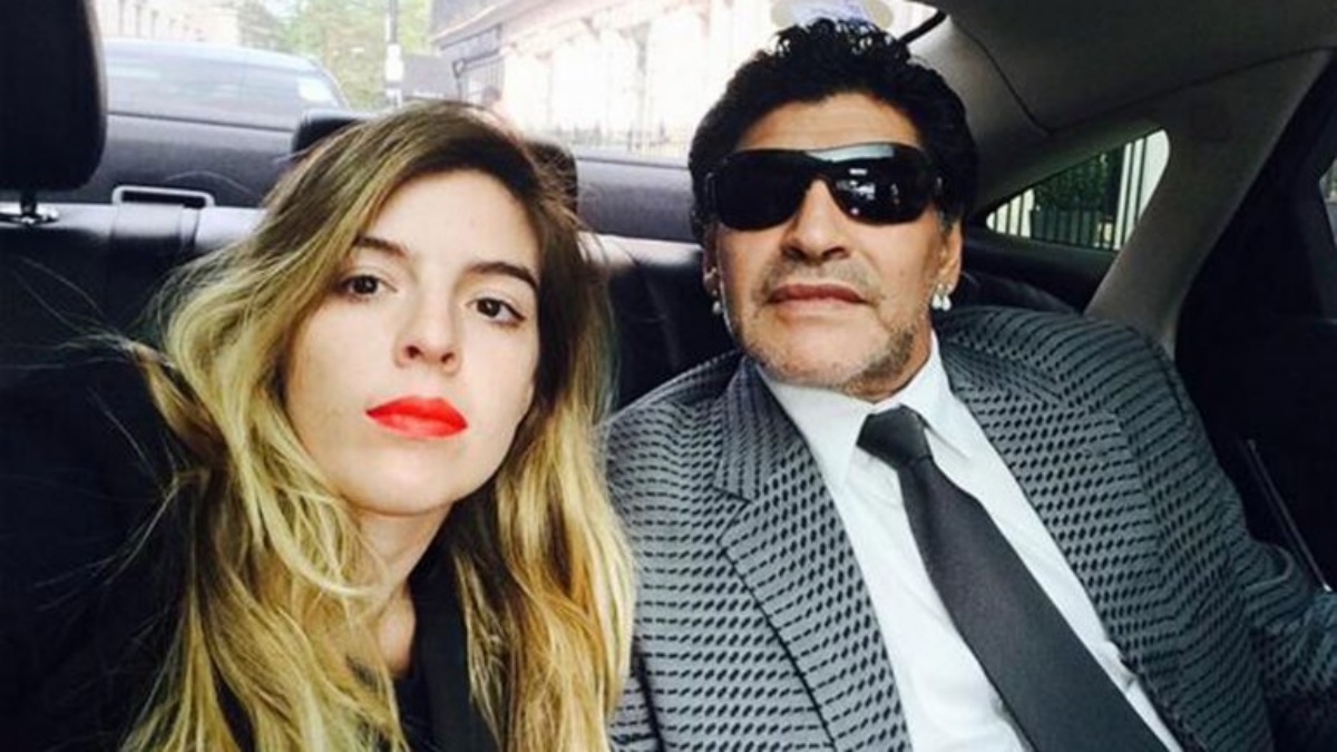 Diego Armando Maradona e la figlia