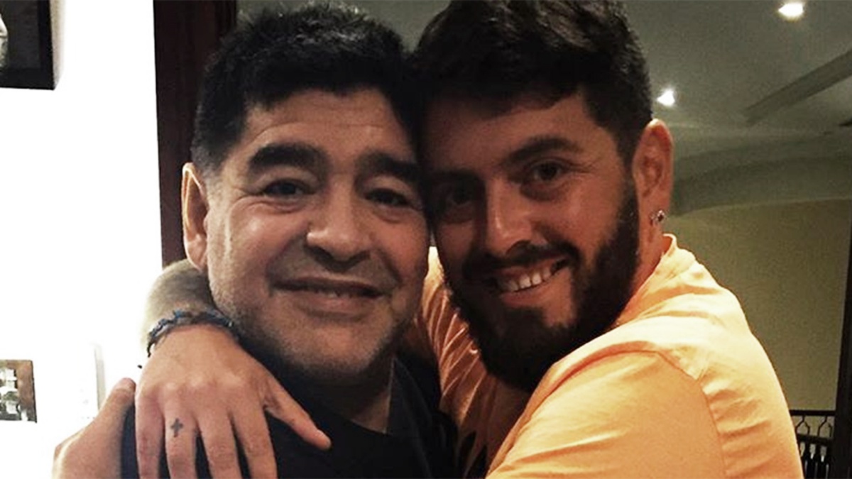 Diego Armando Maradona e il figlio