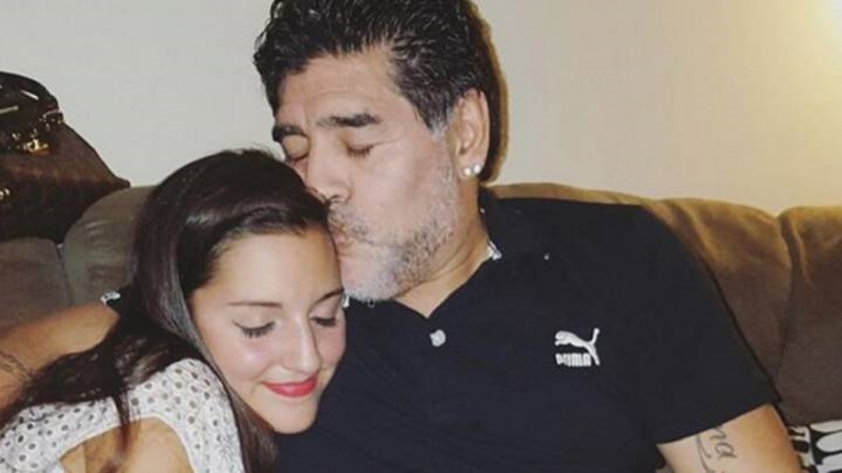 Diego Armando Maradona e la figlia