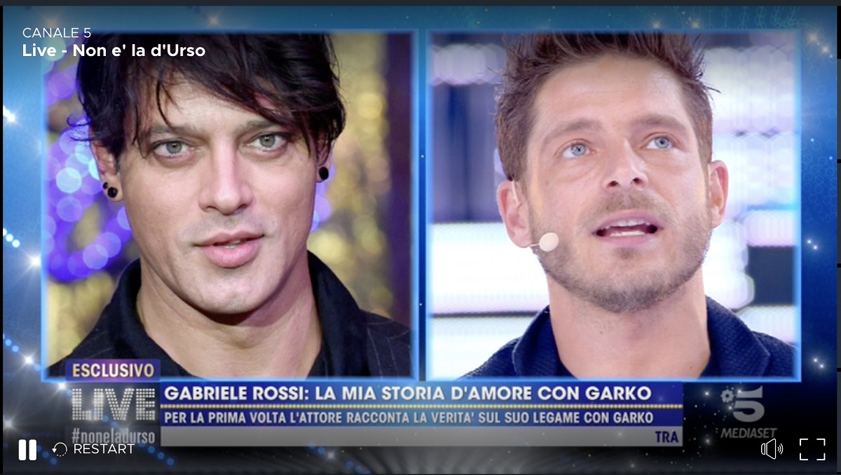 Live non è la D'Urso: Gabriele Rossi la storia con Garko