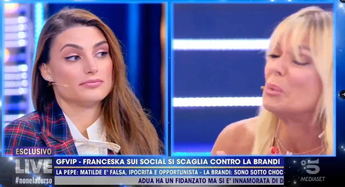 Matilde Brandi in lacrime Franceska Pepe senza pietà