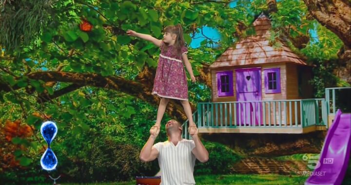 Papà acrobata e figlia