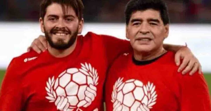 Diego Maradona e il figlio