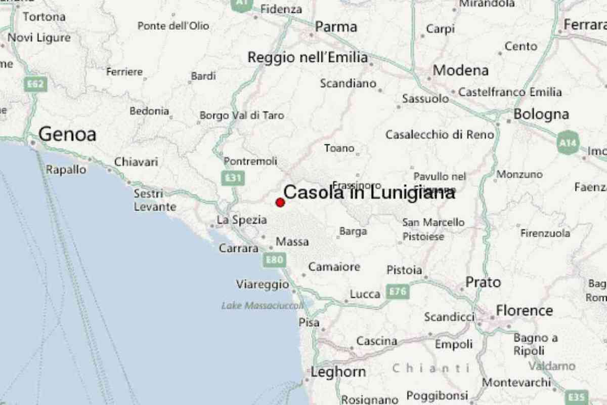 Casola in Lunigiana cartina