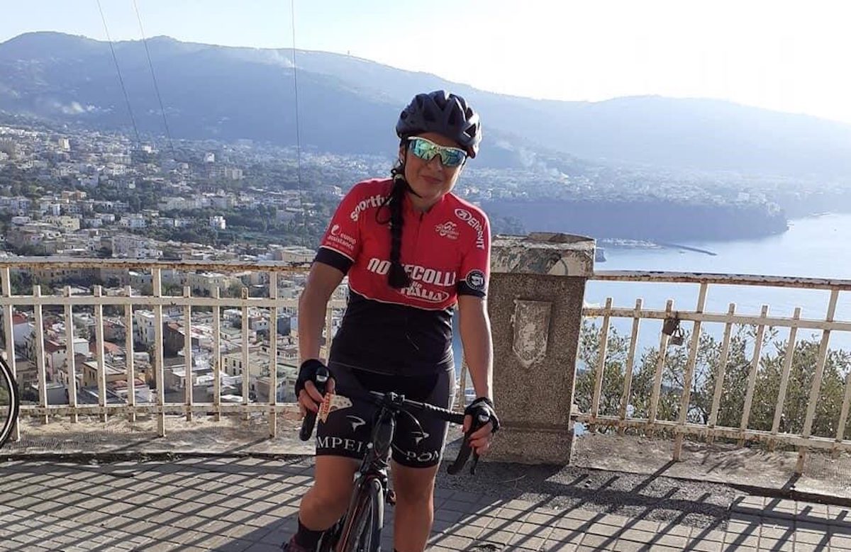 Anna Fogliamanzillo in bici