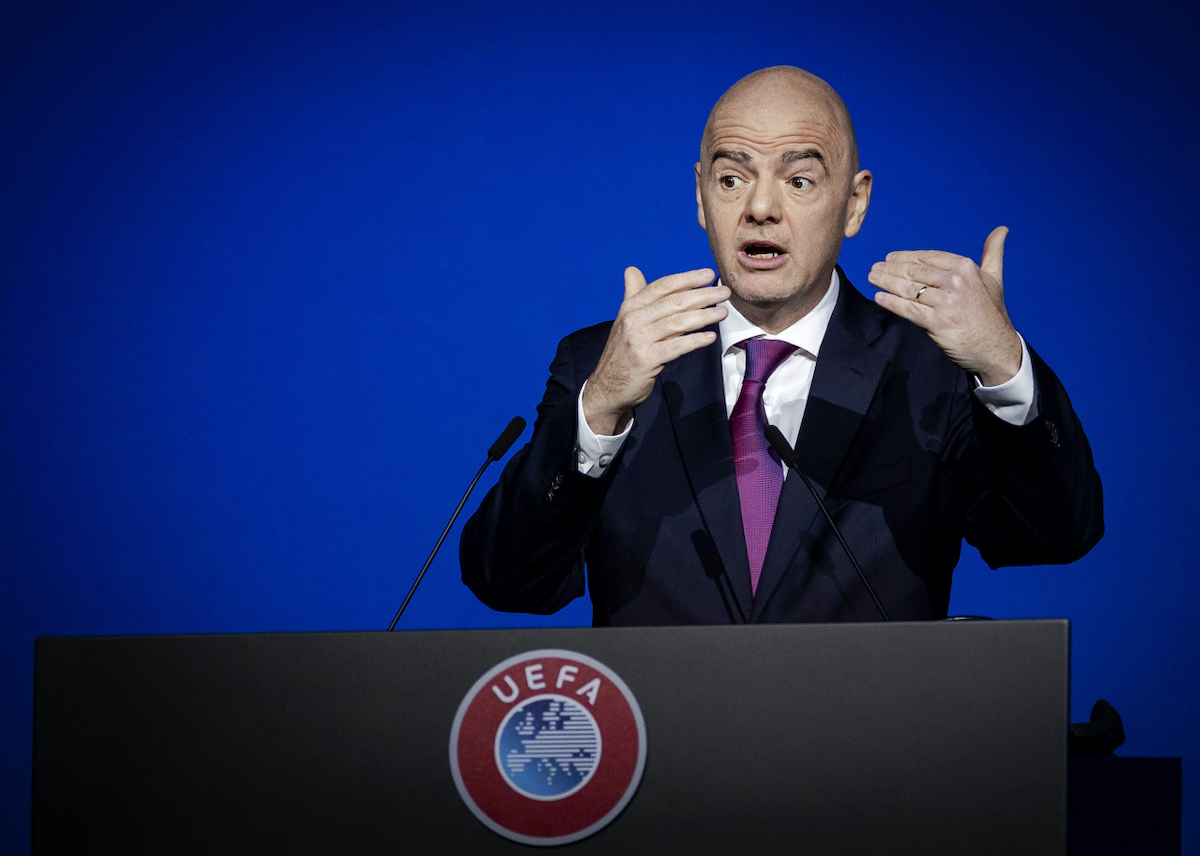 Gianni Infantino in conferenza