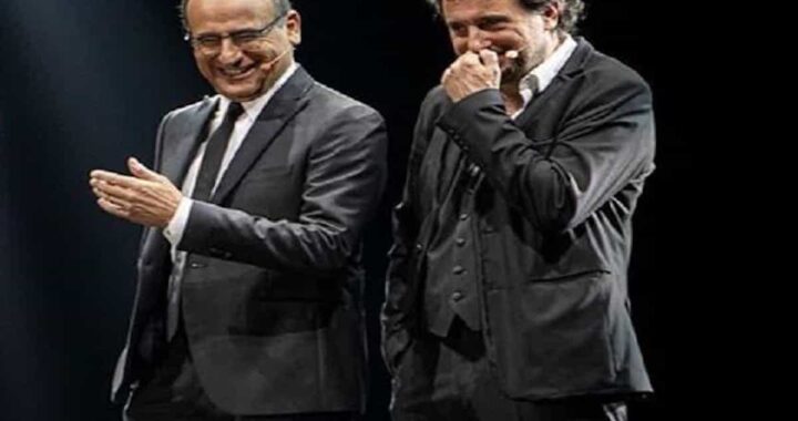 Risate Carlo Conti e Leonardo Pieraccioni