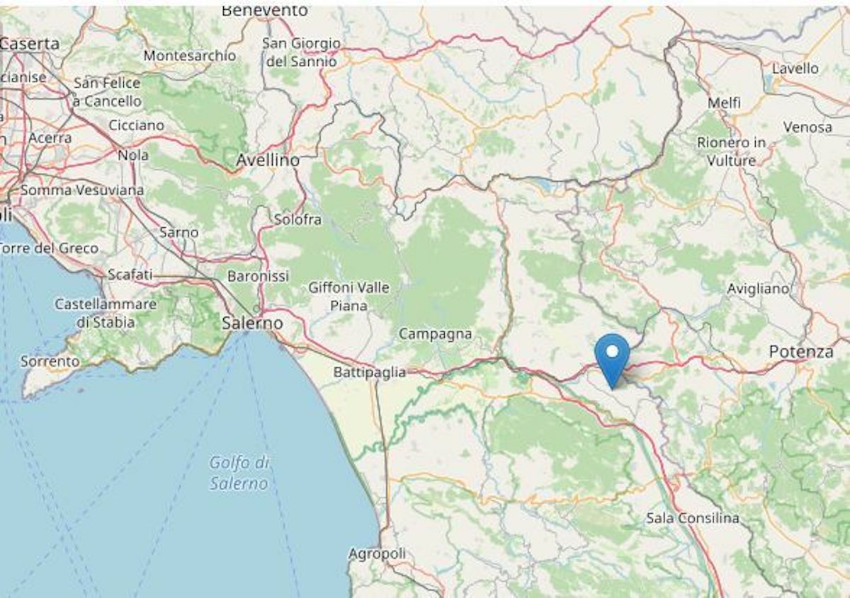 Terremoto nelle vicinanze di Salerno