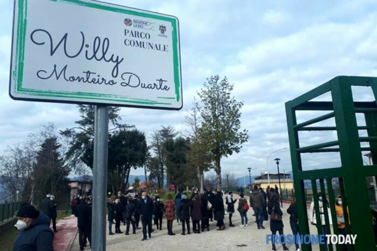 Inaugurato il parco comunale Willy Monteiro Duarte, a Paliano
