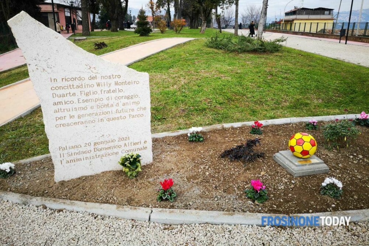 Inaugurato il parco comunale Willy Monteiro Duarte, a Paliano