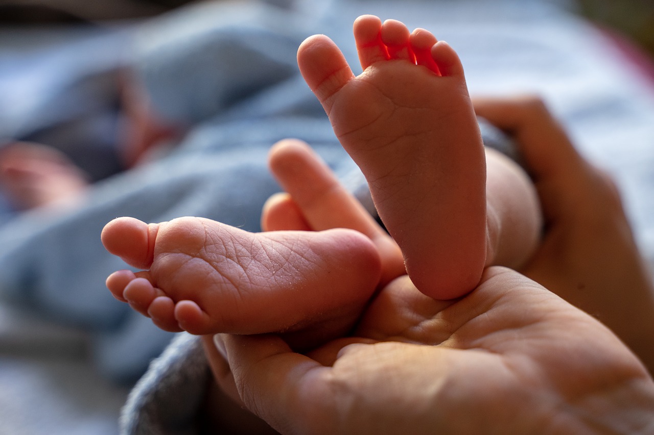 Bambina appena nata in ospedale