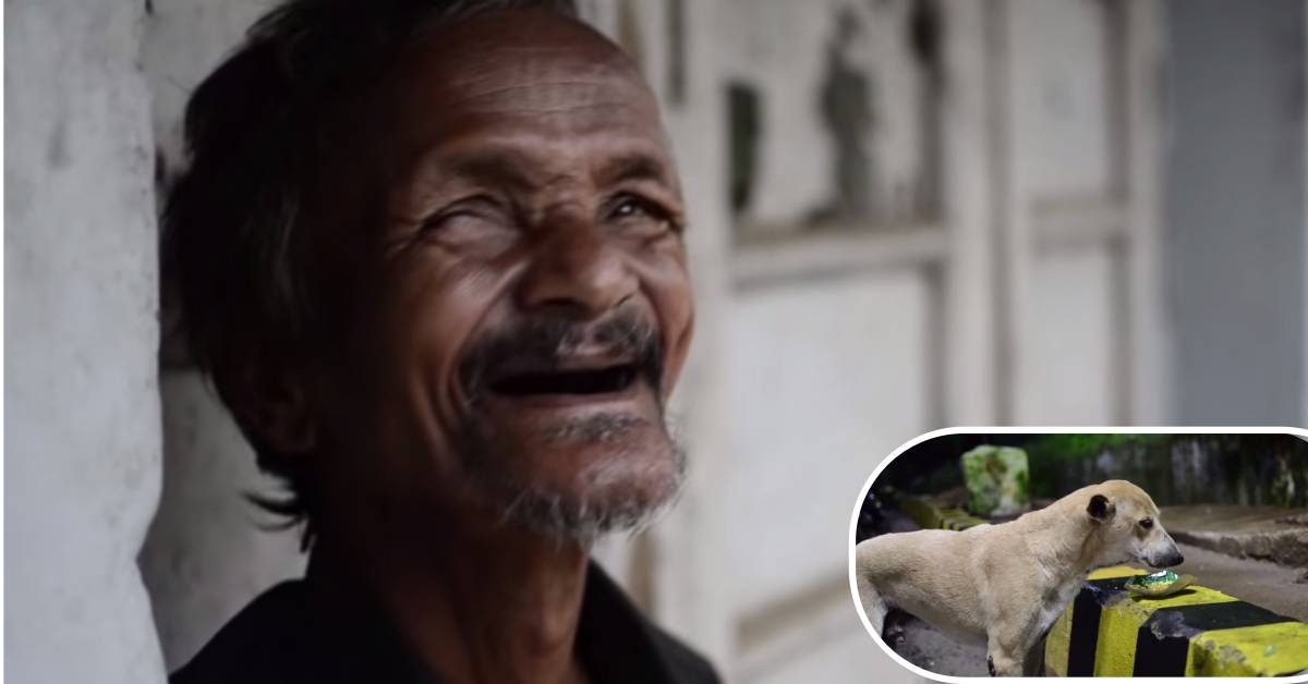 Senzatetto lotta per sopravvivere per strada ma guardate cosa fa per il suo cucciolo, il video