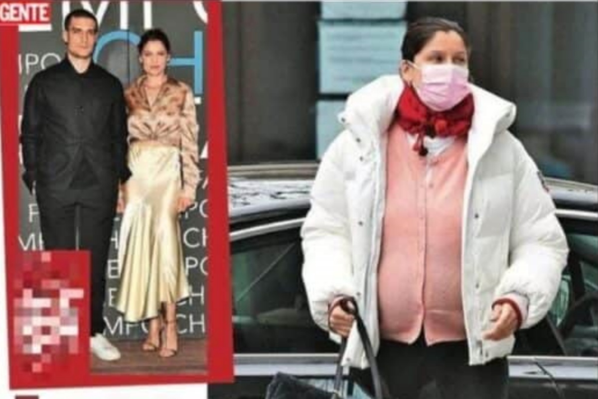 Laetitia Casta paparazzata con il pancione in bella vista