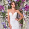 abito da sposa a sirena in pizzo