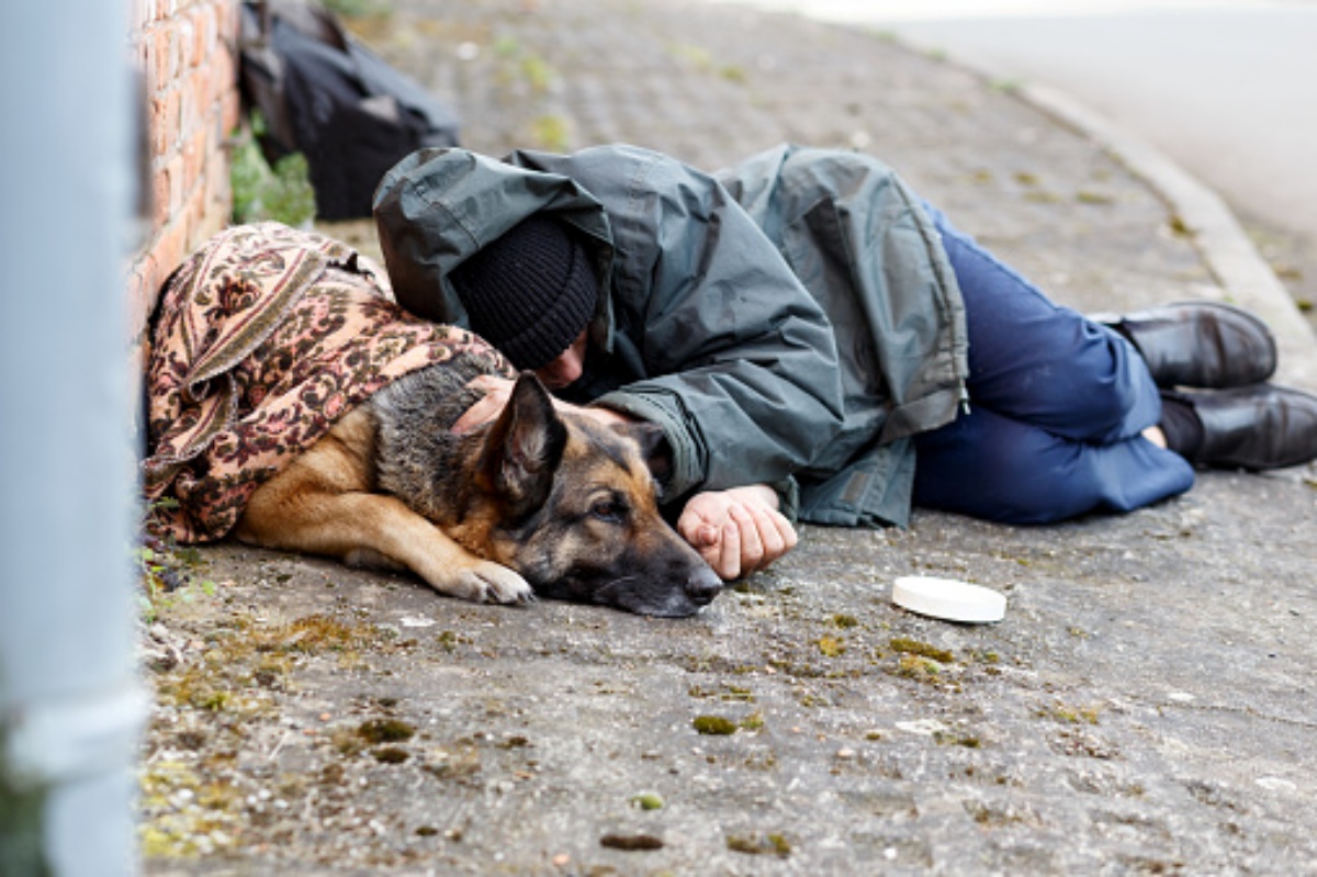 MODENA – Dopo l’allarme dei cittadini, le autorità hanno chiesto spiegazioni al senzatetto e alla hanno fine sequestrato il cane