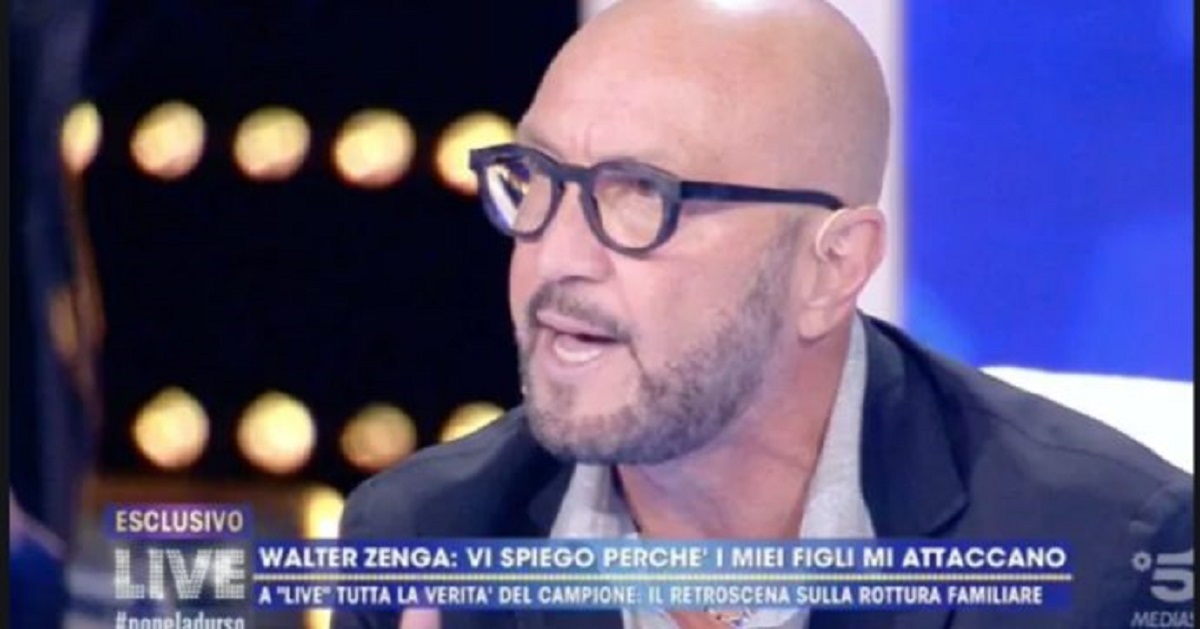 Walter Zenga a Live-Non è la D'Urso: "Nessuno può dire che non sono un padre"