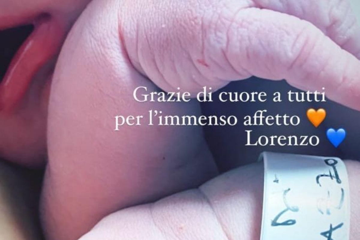 Domiziana Giovinazzo ha dato alla luce il piccolo Lorenzo