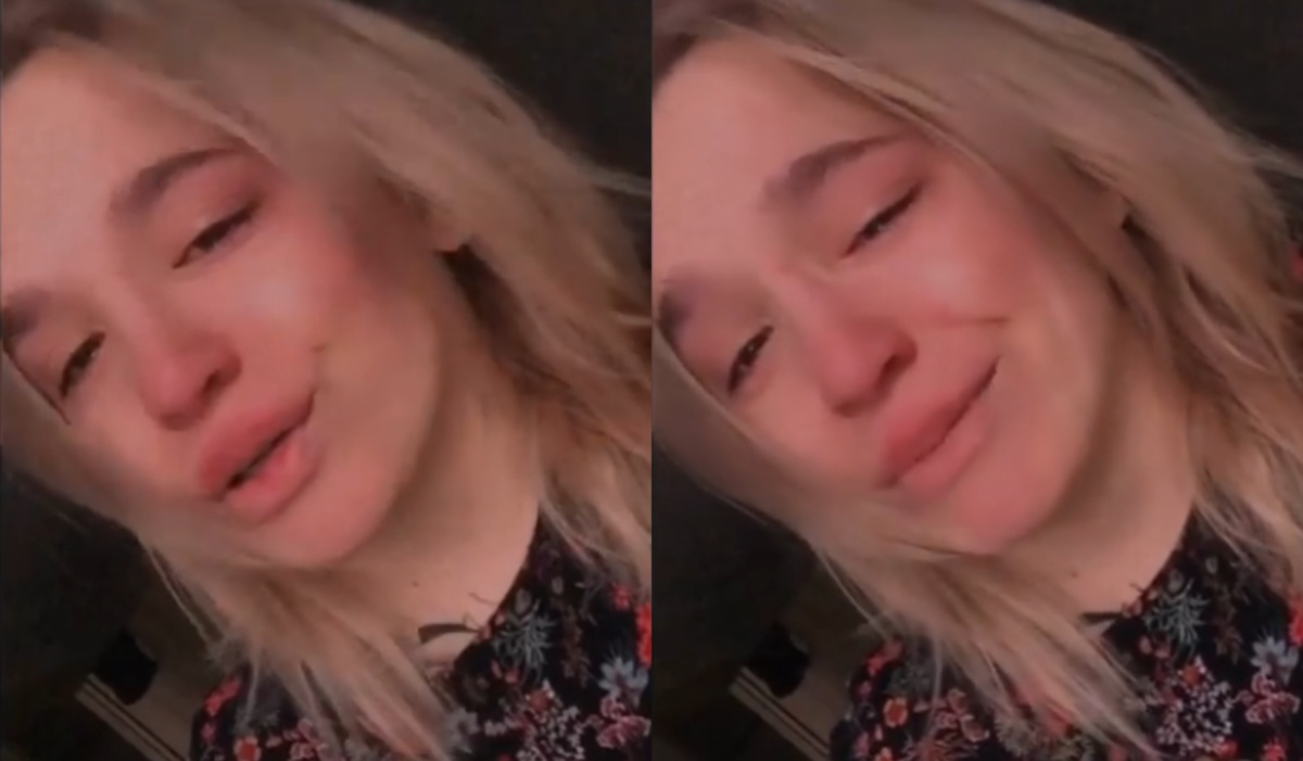 Il video di Olesya in lacrime