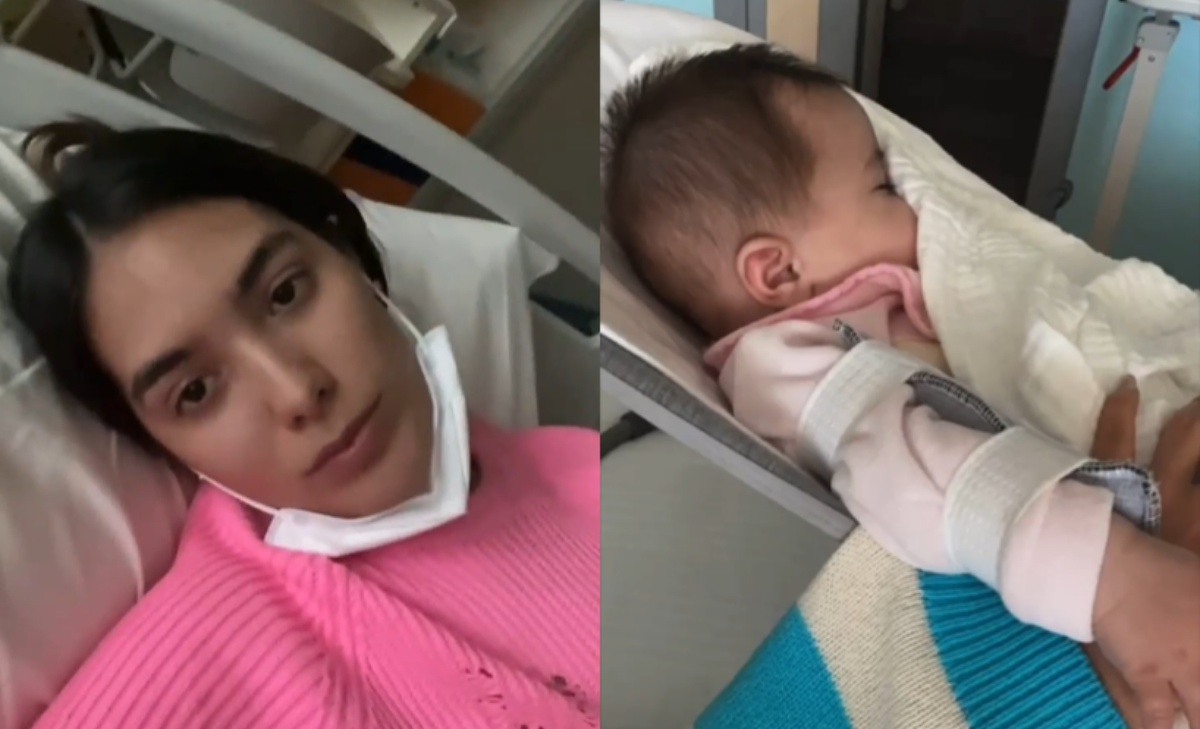 Sharon Fonseca in ospedale con la sua bambina