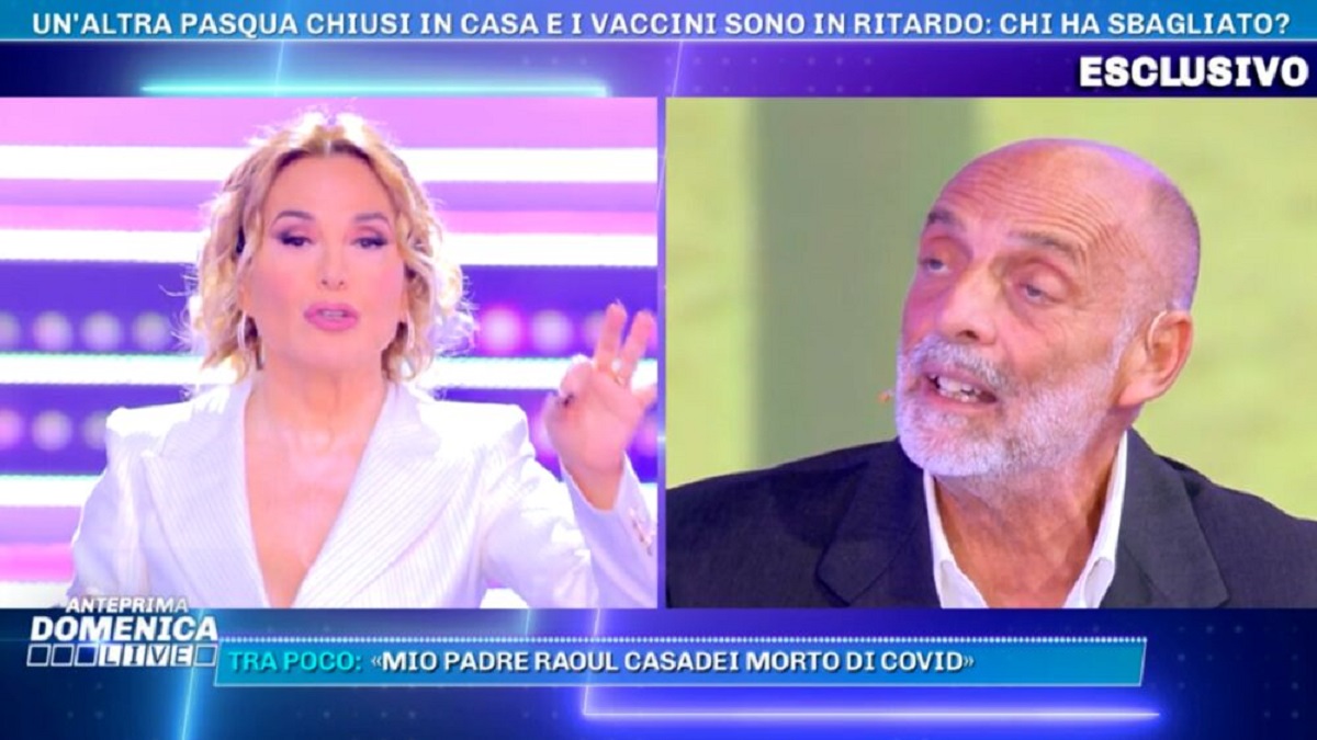 Barbara D'Urso chiude il microfono a Paolo Brosio