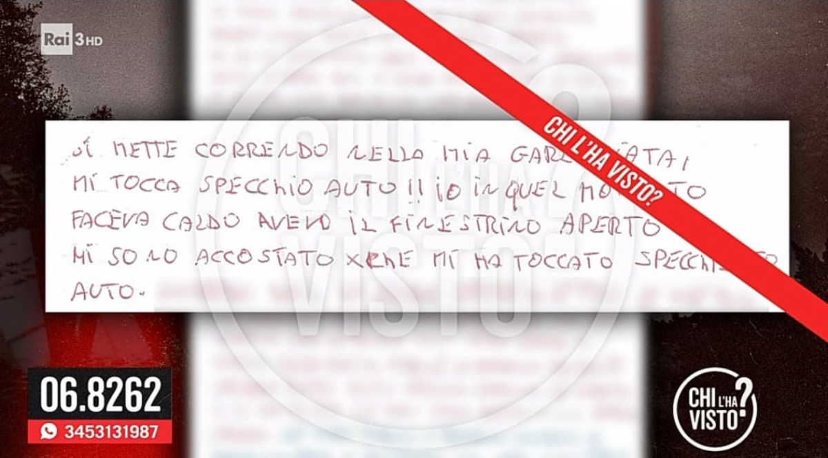 Denise Pipitone contenuto lettera anonima Chi l'ha visto