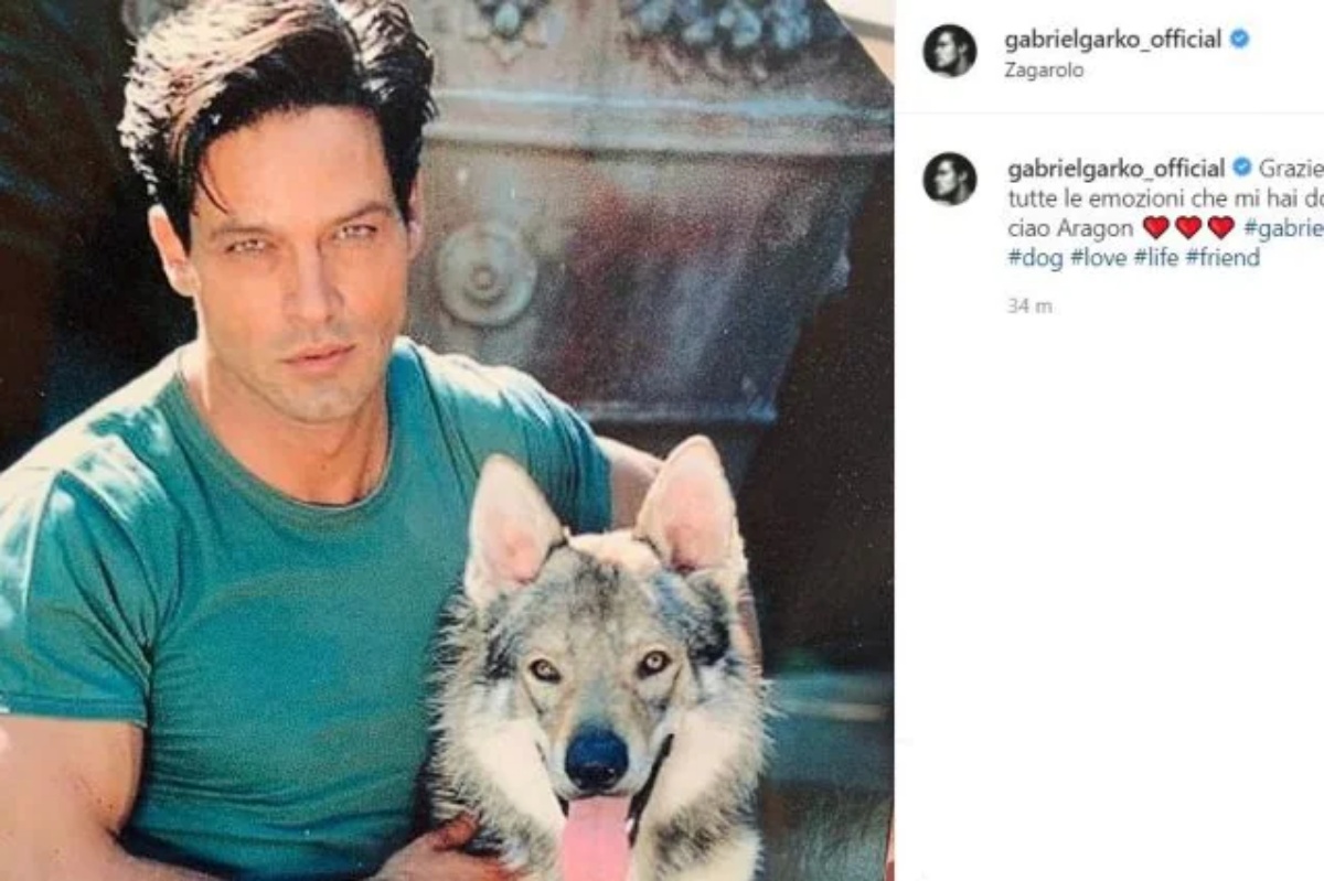 È morto il cane di Gabriel Garko 