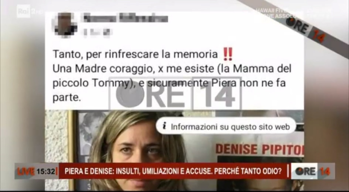 Piera Maggio e le foto sul web di persone senza scrupoli