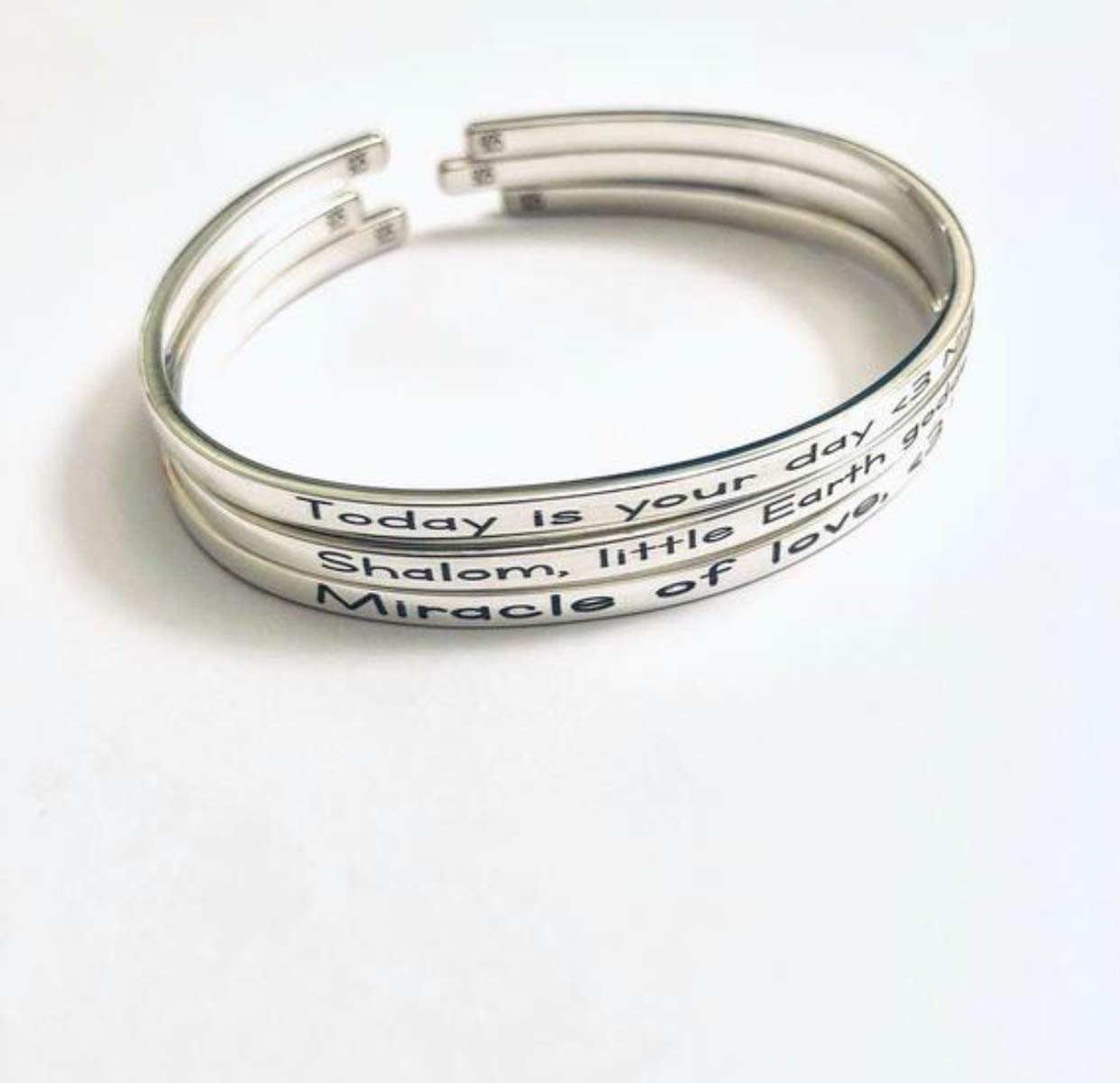 Bracciale rigido in argento 925 con incisione personalizzata