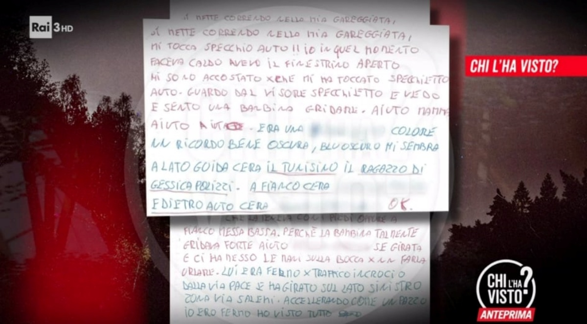 La lettera del testimone anonimo su Denise Pipitone