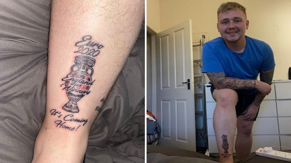 Il tifoso inglese che si è tatuato la coppa degli europei dichiara